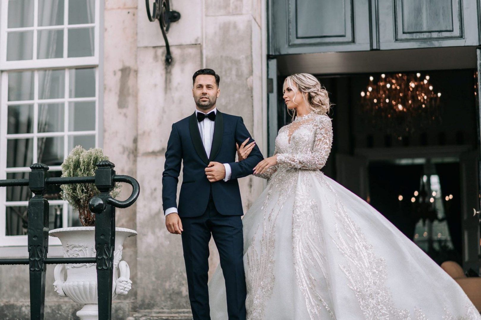 Alberto Axu blauw trouwpak