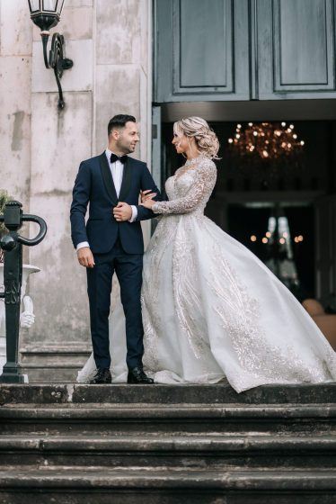 Alberto Axu blauw trouwpak