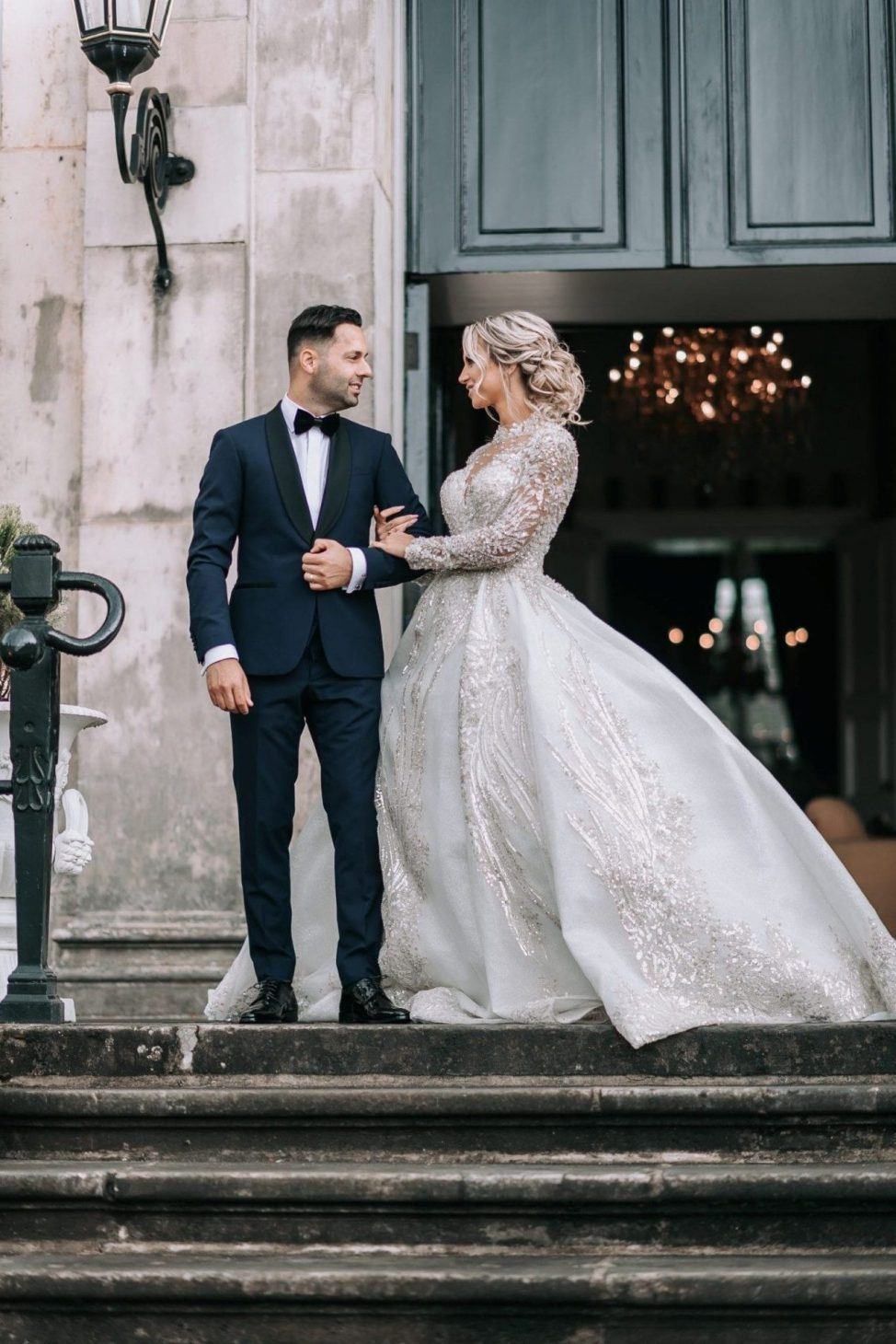 Alberto Axu blauw trouwpak