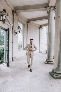 Alberto Axu beige trouwpak