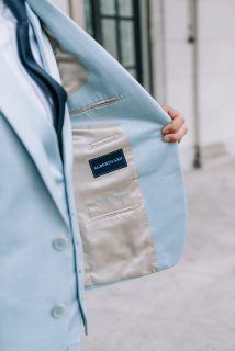 Alberto Axu blauw trouwpak