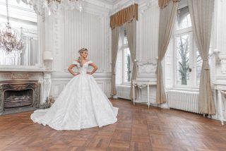 Alberto Axu trouwjurk prinses - Silver Diamond