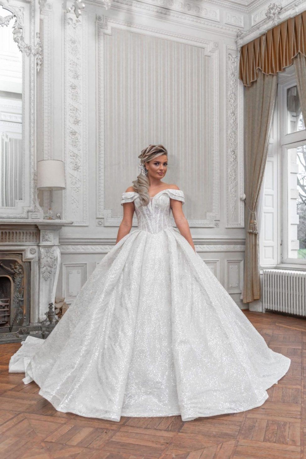 Alberto Axu trouwjurk prinses - Silver Diamond