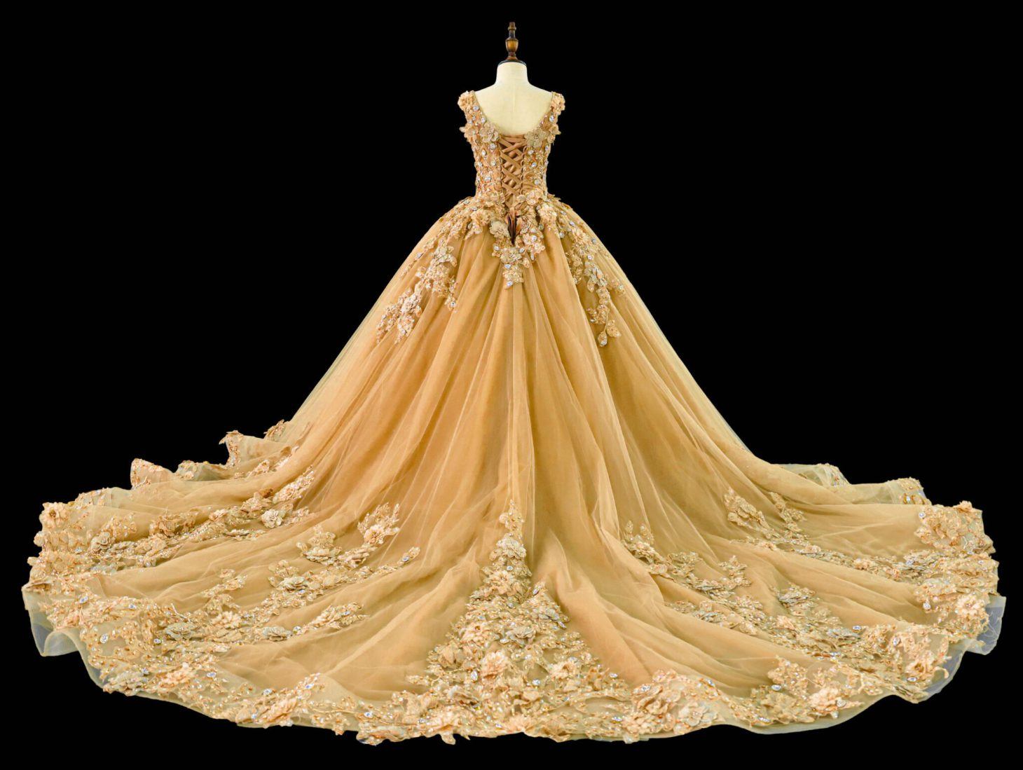 Alberto Axu communiejurk Goud