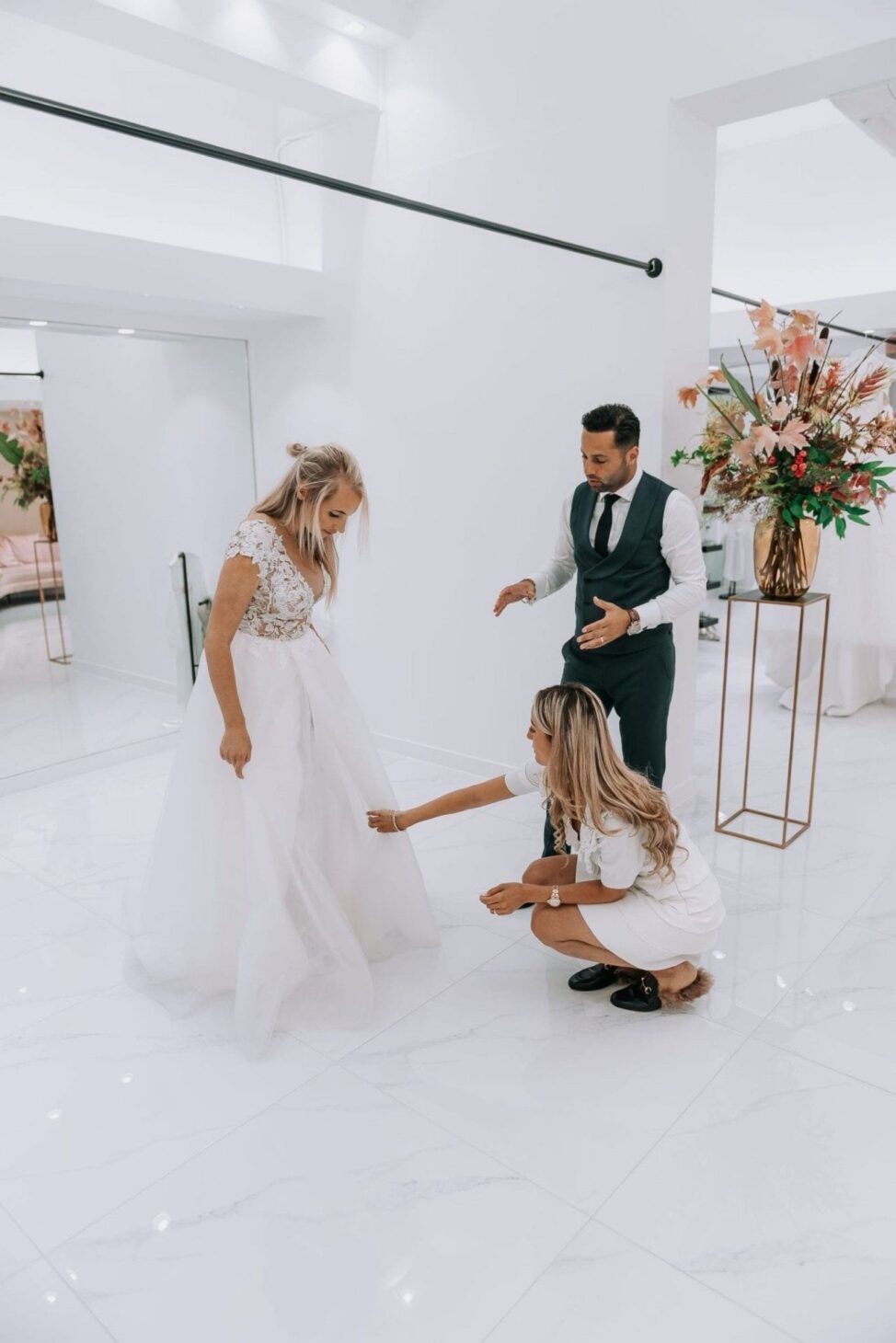 Trouwjurken passen bij ALBERTO AXU Couture