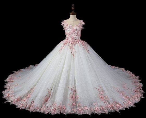 Sivana licht rose communiejurk