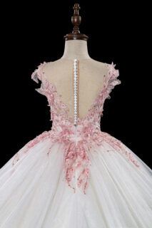 Sivana licht rose communiejurk