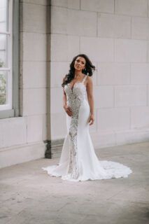 Renate trouwjurk zeemeermin voorkant