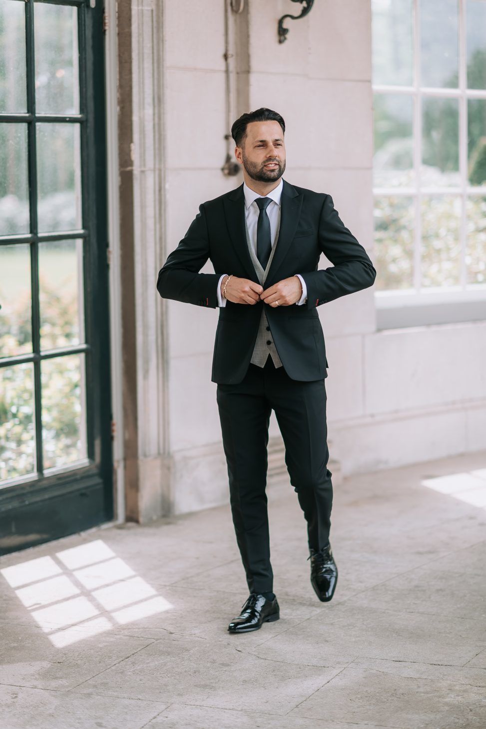 Zwart grijs trouwpak maatpak