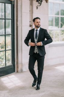 Zwart grijs trouwpak maatpak