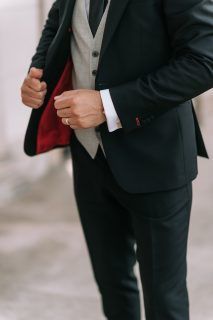 Zwart grijs trouwpak maatpak