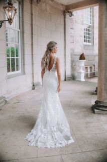 Olivia trouwjurk zeemeermin achterkant