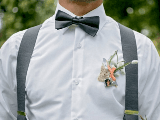 Bruiloft nagedachtenis dierbaren herdenk met foto