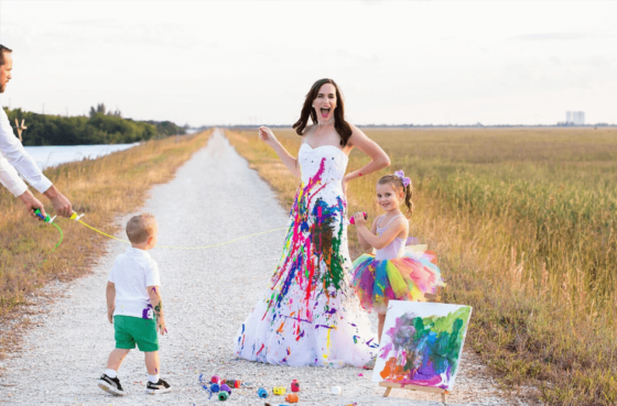 nagenieten van bruidsjurk