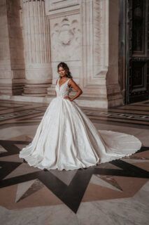 prinses trouwjurk satijn alberto axu