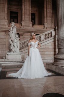 Prinses trouwjurk tulle alberto axu