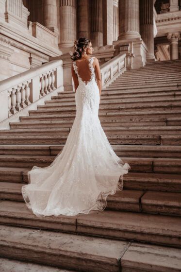 trouwjurk met lage rug - alberto axu design