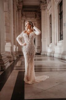 Glitter glamour trouwjurk alberto axu