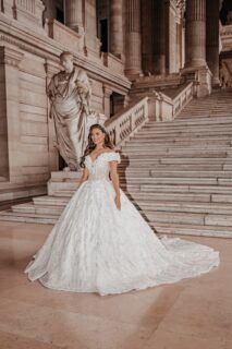 Prinses trouwjurk off shoulder 2023