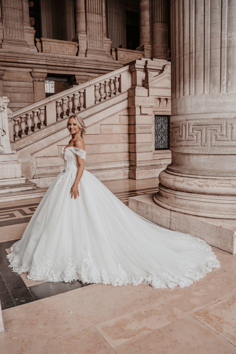 Prinses trouwjurk corset design alberto axu