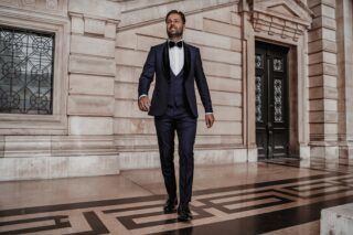 Navy Smoking Trouwpak alberto axu zomer 2023