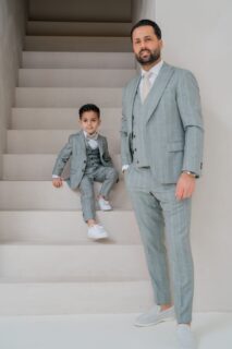 mint groene trouwpak kinderpak vader en zoon 2024 alberto axu