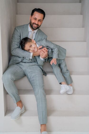 trouwpak vader en zoon op maat gemaakt 