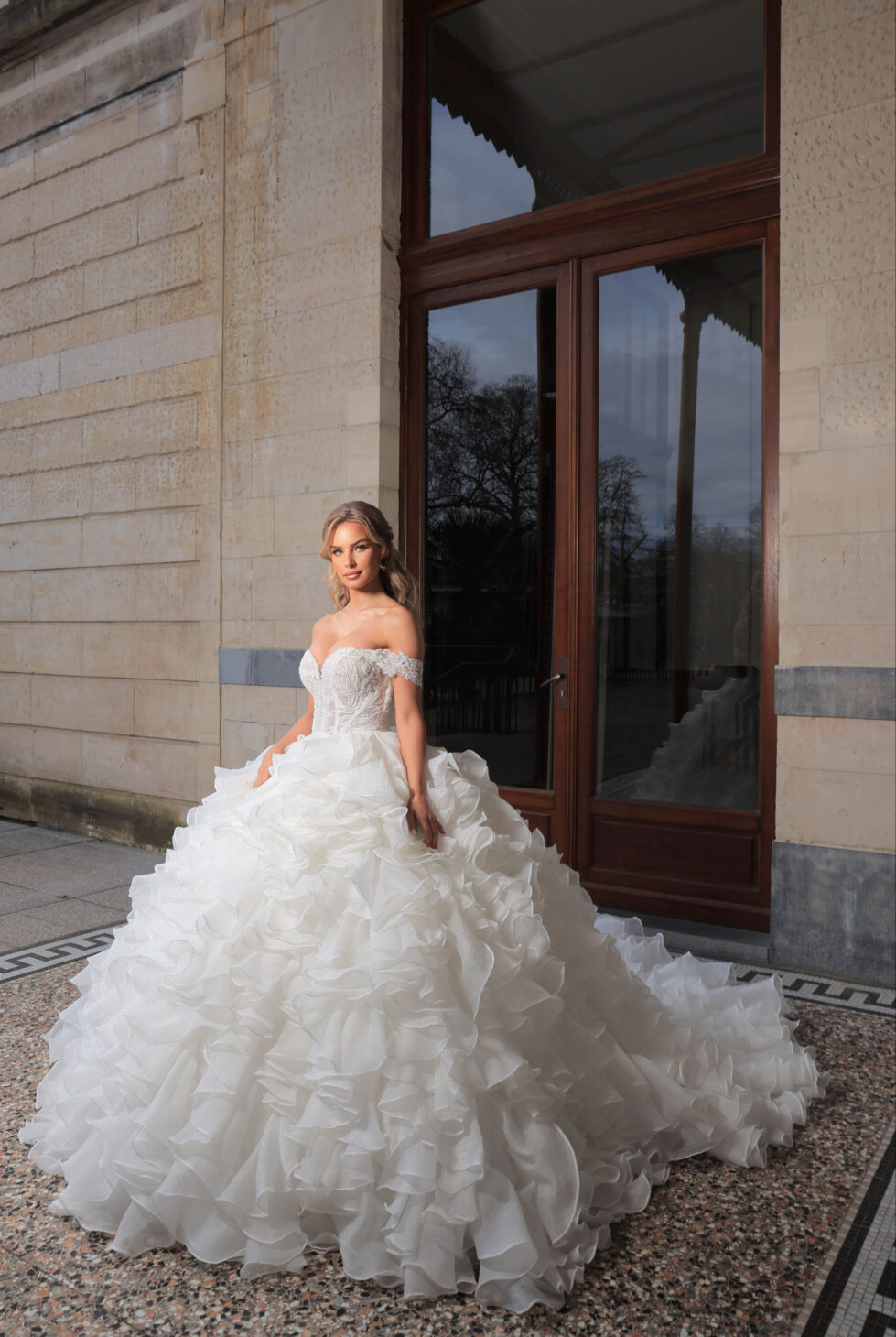 Trouwjurken Collectie 2024 Alberto Axu Organza Prinses