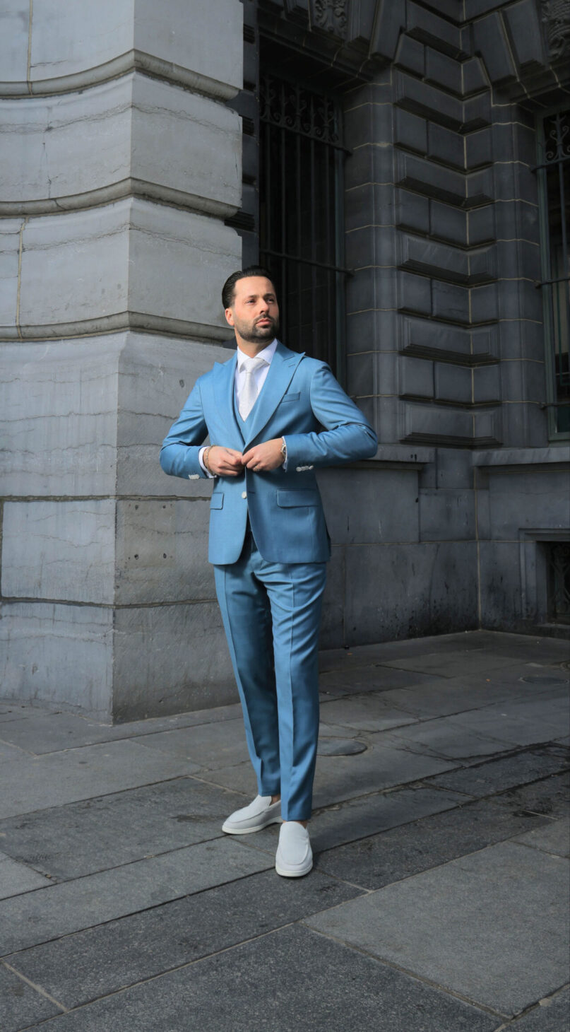 Trouwpak Collectie 2024 Alberto Axu ijs blauw