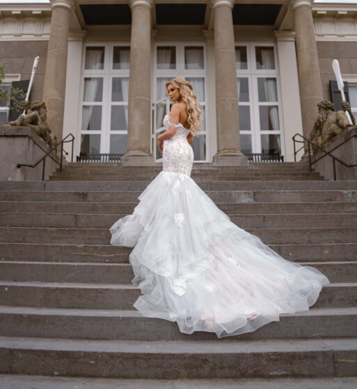 Beige Trouwjurken Collectie 2024 2025 Alberto Axu 42