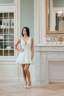 Korte trouwjurk Lea Achterkant By Alberto Axu 2026