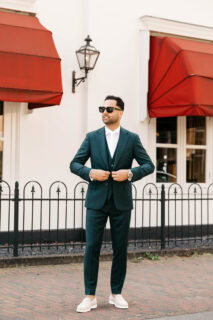 trouwpak aqua groen maatpak alberto axu