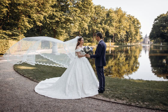 Cindy en Vincent trouwjurk alberto axu